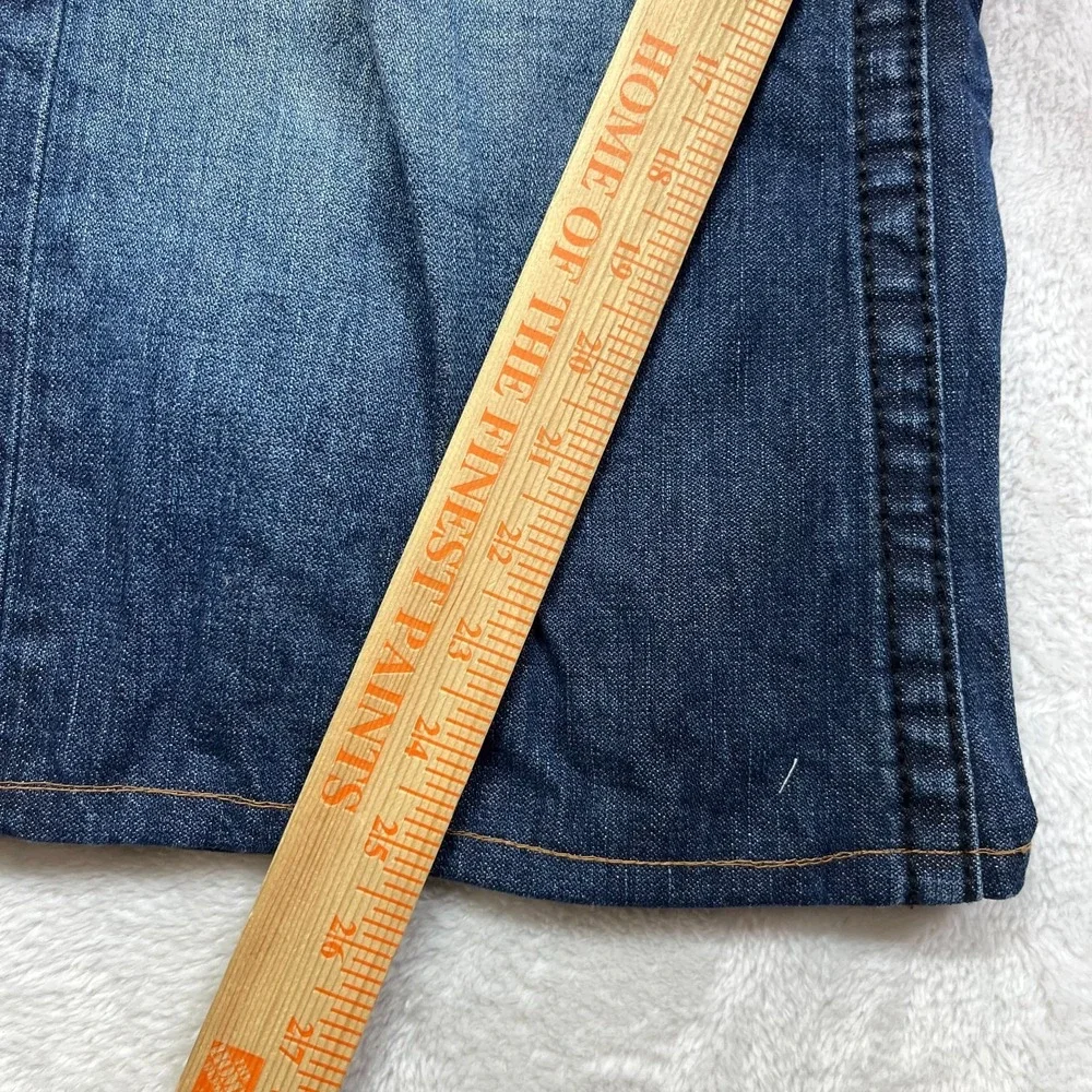 True Religion Rainbow‎ Billy Jeans Women's Blue Denim Cropped USA Made - 39X25